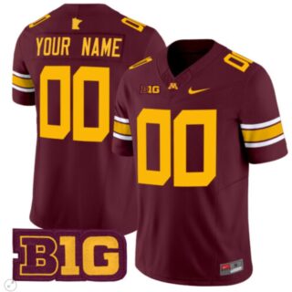 Custom Minnesota Golden Gophers Jersey Name and Number Vapor Limited Football Maroon