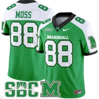 Randy Moss Jersey #88 Marshall Thundering Herd Vapor Limited Football Green Alternate