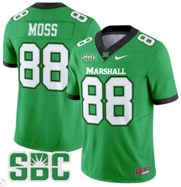 Randy Moss Jersey #88 Marshall Thundering Herd Vapor Limited Football Kelly Green