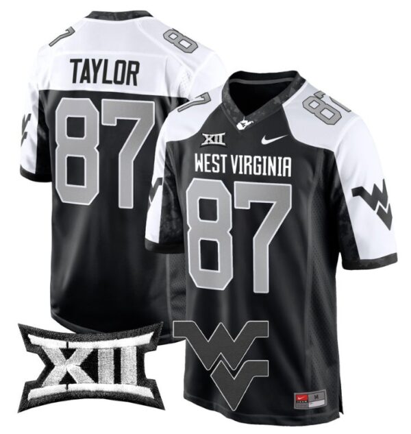 Kole Taylor Jersey #87 West Virginia Mountaineers Game Football Alternate