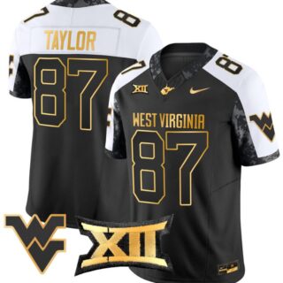 Kole Taylor Jersey #87 West Virginia Mountaineers Gold Vapor Football Alternate