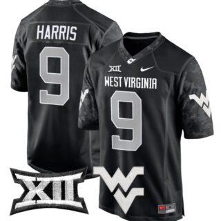 Major Harris Jersey #9 West Virginia Mountaineers Game Football Coal