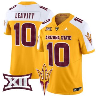 Sam Leavitt Jersey #10 Arizona State Sun Devils 2024 Vapor Limited Gold Alternate