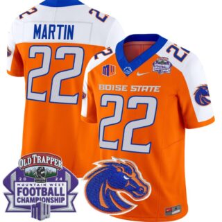 Doug Martin Jersey #22 Boise State Broncos 2024 Championship Vapor Orange Alternate