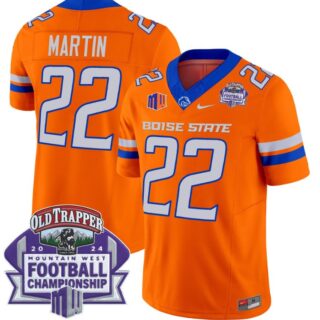 Doug Martin Jersey #22 Boise State Broncos 2024 Championship Vapor Orange