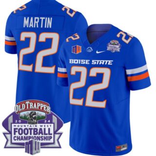 Doug Martin Jersey #22 Boise State Broncos 2024 Championship Vapor Royal
