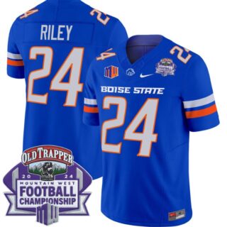 Dylan Riley Jersey #24 Boise State Broncos 2024 Championship Vapor Royal