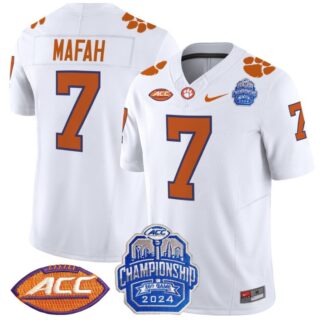 Phil Mafah Jersey #7 Clemson Tigers 2024 ACC Championship Patch White