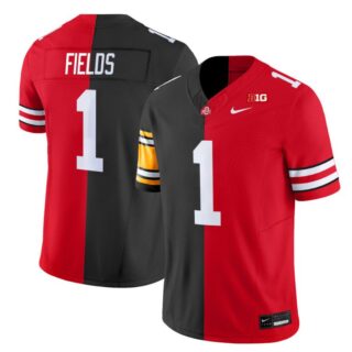 Justin Fields Jersey Steelers #1 Ohio State Buckeyes Split Vapor V2 Football