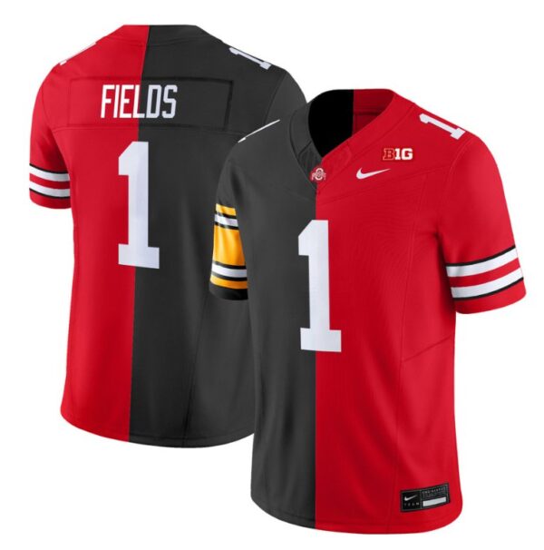 Justin Fields Jersey Steelers #1 Ohio State Buckeyes Split Vapor V2 Football