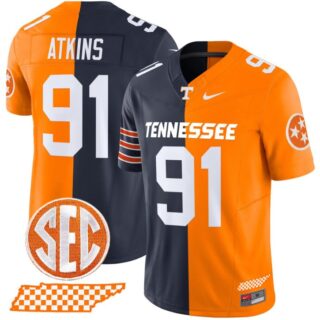 Doug Atkins Jersey #91 Tennessee Volunteers Split Vapor Football Stitched