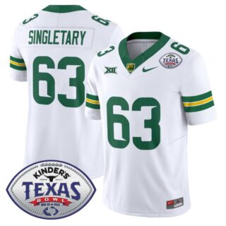 Mike SingletaryJersey #63 Baylor Bears 2024 Texas Bowl Football White