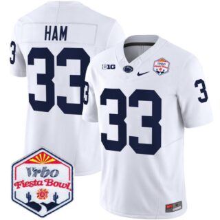 Jack Ham Jersey #33 Penn State Nittany Lions 2024 Fiesta Bowl Patch Stitched White
