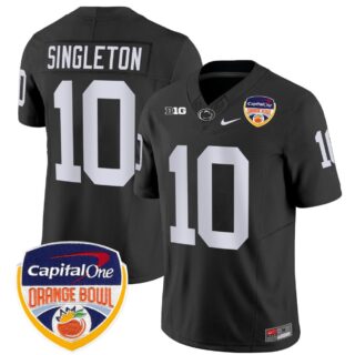 Nicholas Singleton Jersey #10 Penn State Nittany Lions Orange Bowl Patch Stitched Black