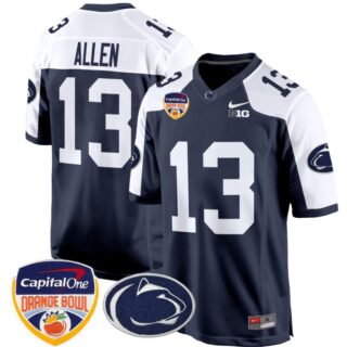 Kaytron Allen Jersey #13 Custom Penn State Nittany Lions Orange Bowl Patch Navy Alternate