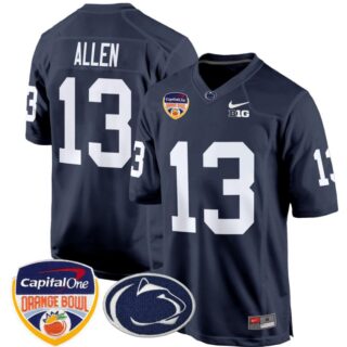Kaytron Allen Jersey #13 Custom Penn State Nittany Lions Orange Bowl Patch Navy