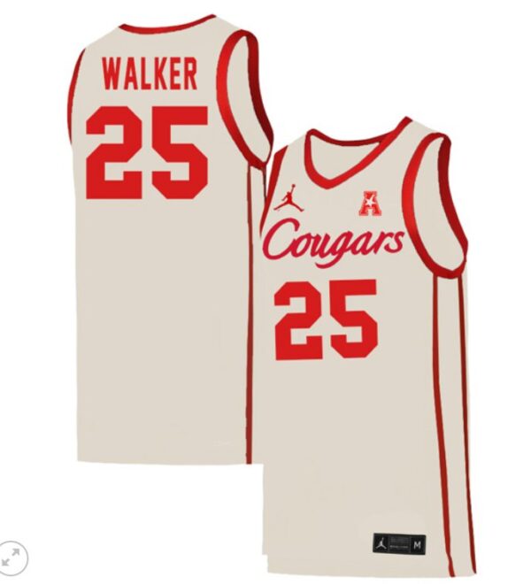 Jarace Walker Jersey #25 Houston Cougars College Basketball Stiched White
