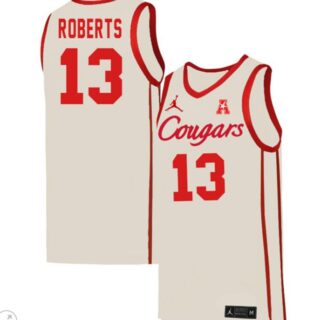 J'Wan Roberts Jersey #13 Houston Cougars Basketball Stiched White