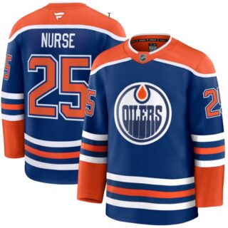 Men's Darnell Nurse Jersey #25 Edmonton Oilers 2025 Premium Home All Stitched