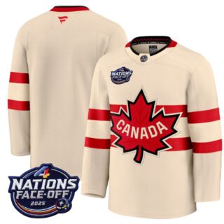 Men's Team Jersey Canada 2025 4 Nations Face-Off 2025 V2 Stitched Cream