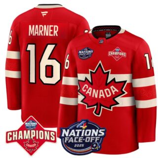 Men's Mitch Marner Jersey #67 Canada 2025 4 Nations Face-Off 2025 Champions Patch Red