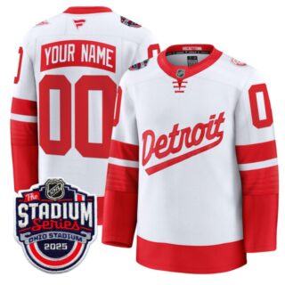Men Custom Detroit Red Wings Jersey 2025 Stadium Series Patch Premium Stitched