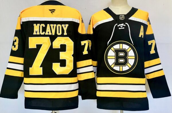 Men's Charlie McAvoy Jersey #73 Boston Bruins Home Breakaway Black Stitched