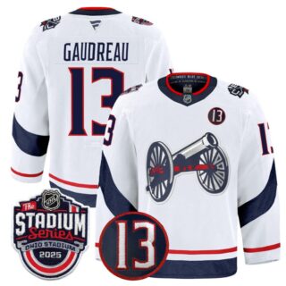 Johnny Gaudreau Jersey #13 Columbus Blue Jackets 2025 Stadium Series White