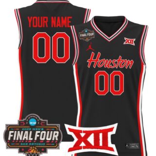 Custom Houston Cougars Jersey 2025 Final Four Patch Basketball Stitched Black