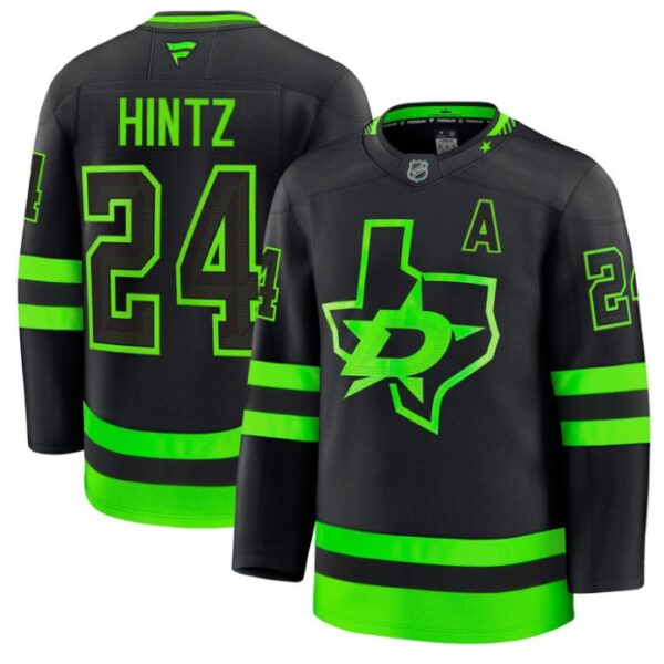 Roope Hintz Jersey #24 Dallas Stars Premium All Stitched Black