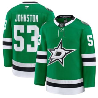 Wyatt Johnston Jersey #53 Dallas Stars Premium All Stitched Kelly Green