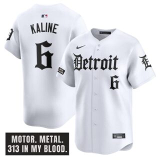 Al Kaline Jersey #6 Detroit Tigers Motor Gothic Edition Vapor Limited Stitched White
