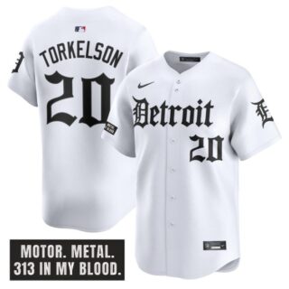 Spencer Torkelson Jersey #20 Detroit Tigers Motor Gothic Edition Vapor Limited Stitched White