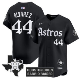 Yordan Alvarez Jersey #44 Houston Astros Gothic Edition Vapor Premier Limited Stitched Black