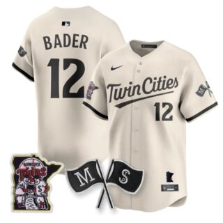 Harrison Bader Jersey #12 Minnesota Twins Alternate Limited Stitched Cream