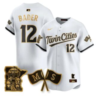 Harrison Bader Jersey #12 Minnesota Twins Alternate Limited Stitched White