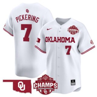 Kasidi Pickering Jersey #7 Oklahoma Sooners 2025 SEC Champions Patch Limited Stitched White
