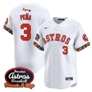 Jeremy Pena Jersey #3 Houston Astros x El Tiempo Cantina Vapor Premier Limited Stitched White