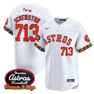 Screwston Jersey #713 Houston Astros x El Tiempo Cantina Vapor Premier Limited Stitched White