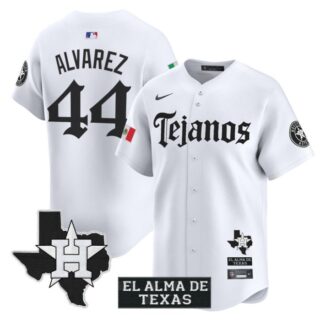 Yordan Alvarez Jersey #44 Houston Astros Mexico Tejano Barrio Style Vapor Limited Stitched White