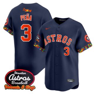 Jeremy Pena Jersey #3 Houston Astros x El Tiempo Cantina Vapor Premier Limited Stitched Navy