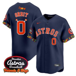 Orbit Jersey #0 Houston Astros x El Tiempo Cantina Vapor Premier Limited Stitched Navy