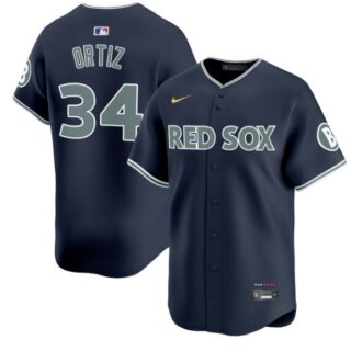 David Ortiz Jersey #34 Boston Red Sox 2025 City Connect Vapor Premier Limited Stitched Navy