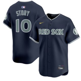 Trevor Story Jersey #10 Boston Red Sox 2025 City Connect Vapor Premier Limited Stitched Navy
