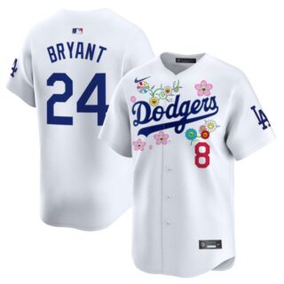 Kobe Bryant Jersey #24 Los Angeles Dodgers x Takashi Murakami 2025 Vapor Limited Stitched White