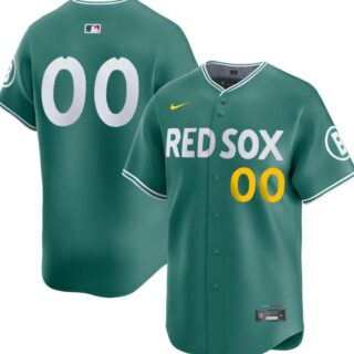 Custom Boston Red Sox Jersey Name and Number Green 2025 City Connect Limited Stitched