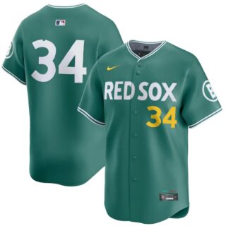 David Ortiz Jersey #34 Boston Red Sox Green 2025 City Connect Limited Stitched