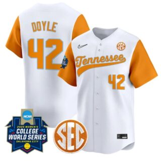 Amayah Doyle Jersey #42 Tennessee Volunteers Softball 2025 World Series Stitched White