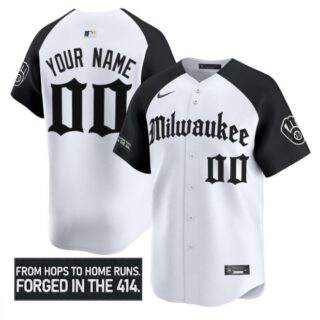 Custom Milwaukee Brewers Jersey Gothic 414 Shadows Edition Stitched Alternate
