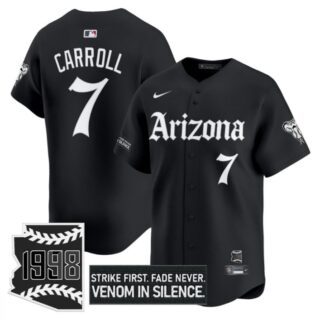 Corbin Carroll Jersey #7 Arizona Diamondbacks Gothic Desert Fang Edition Black